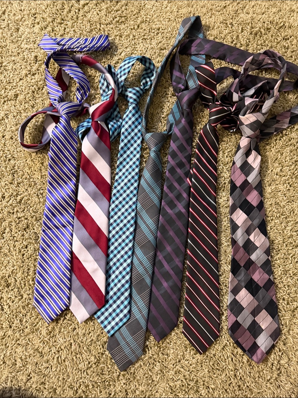 jf j.ferrar Men's Assorted Pattern Ties in Blue, Red, Black, Purple, Pink